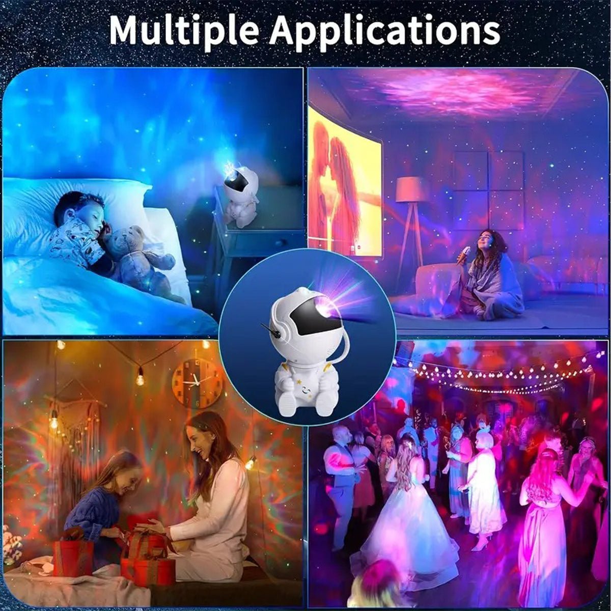 Astronaut Starry Night Light Projector For Aesthetic Room Decor Gift