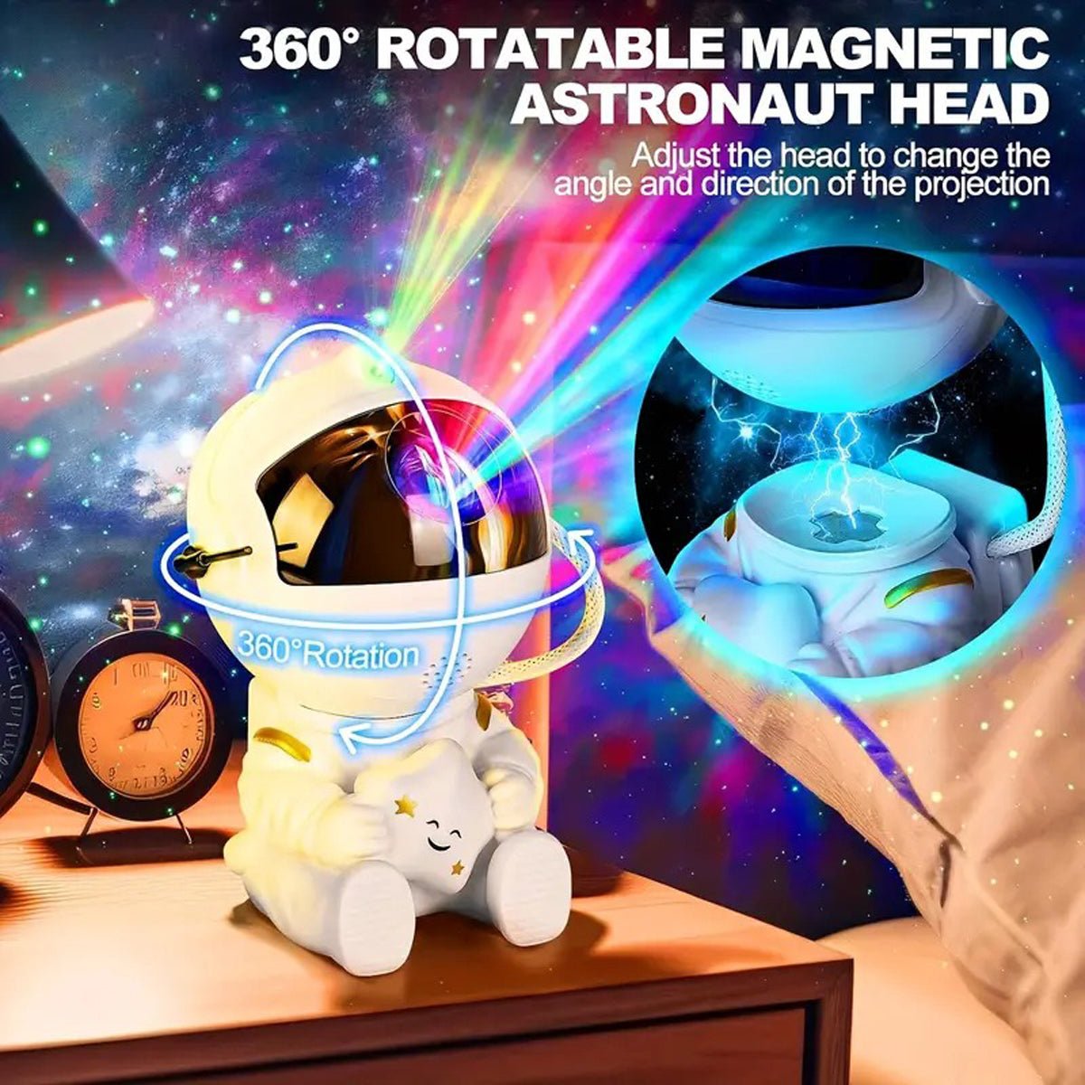 Astronaut Starry Night Light Projector For Aesthetic Room Decor Gift